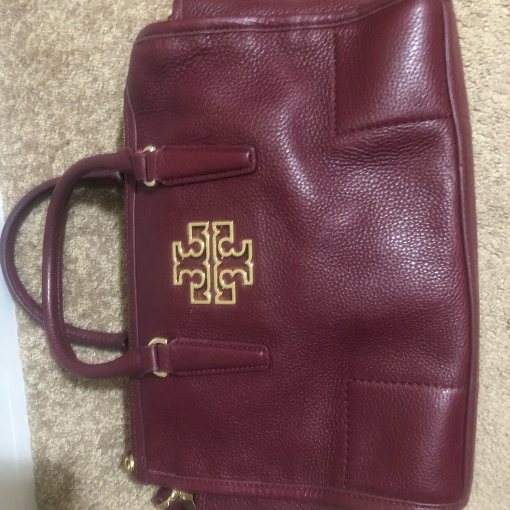 Tory Burch cross body burgundy bag